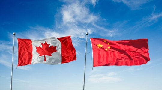china to canada