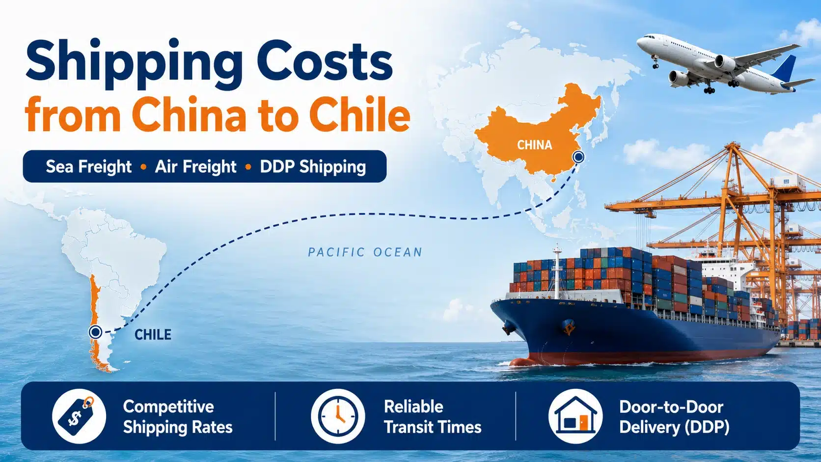 shipping costs from china to chile