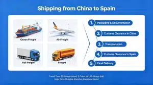 shipping from china to spain