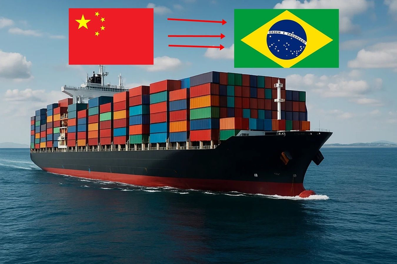 shipping time from china brazil